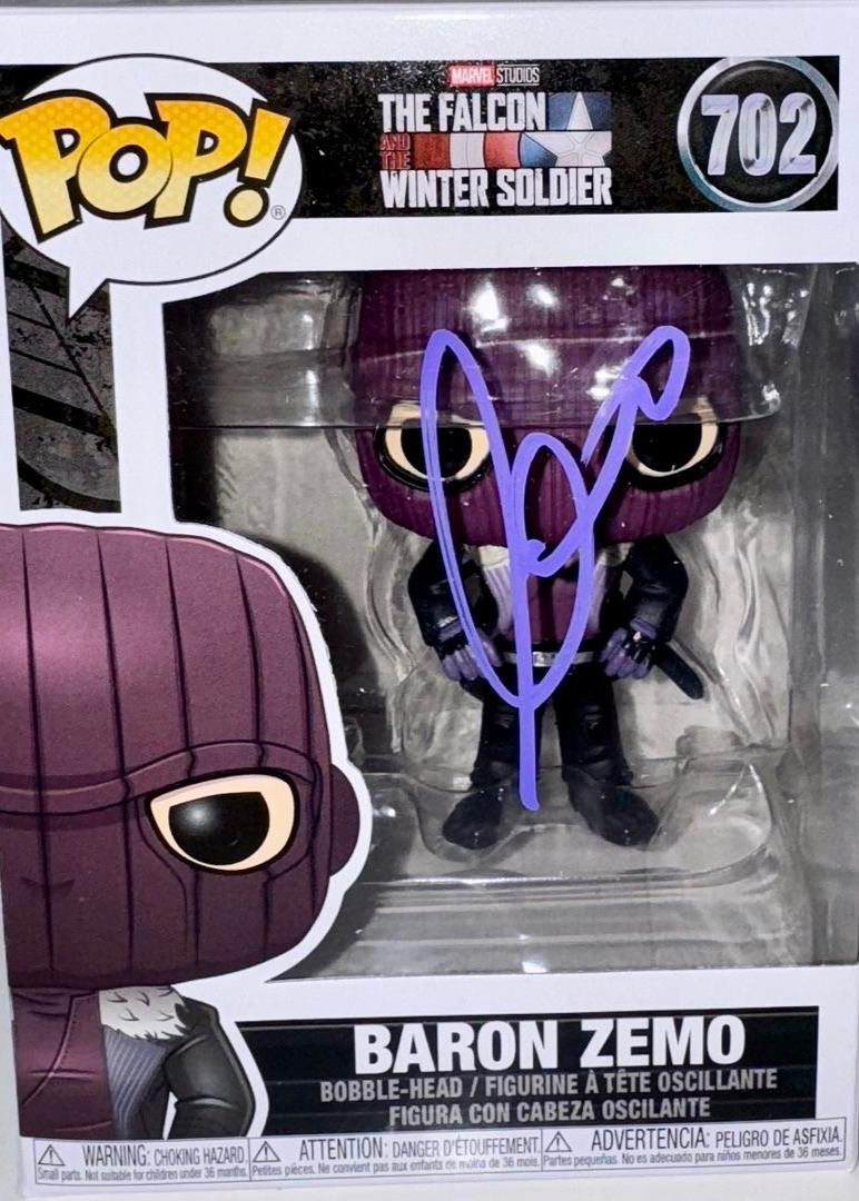 Daniel Bruhl Signed Funko Pop #702 "Baron Zemo" (Falcon & The Winter Soldier) - Beckett COA #01